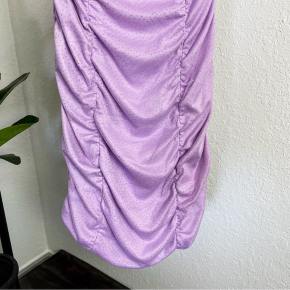 -`♡´- Free! Forever 21 Ruched Glitter Bodycon Sweetheart Strapless Dress Size S - Picture 5 of 12